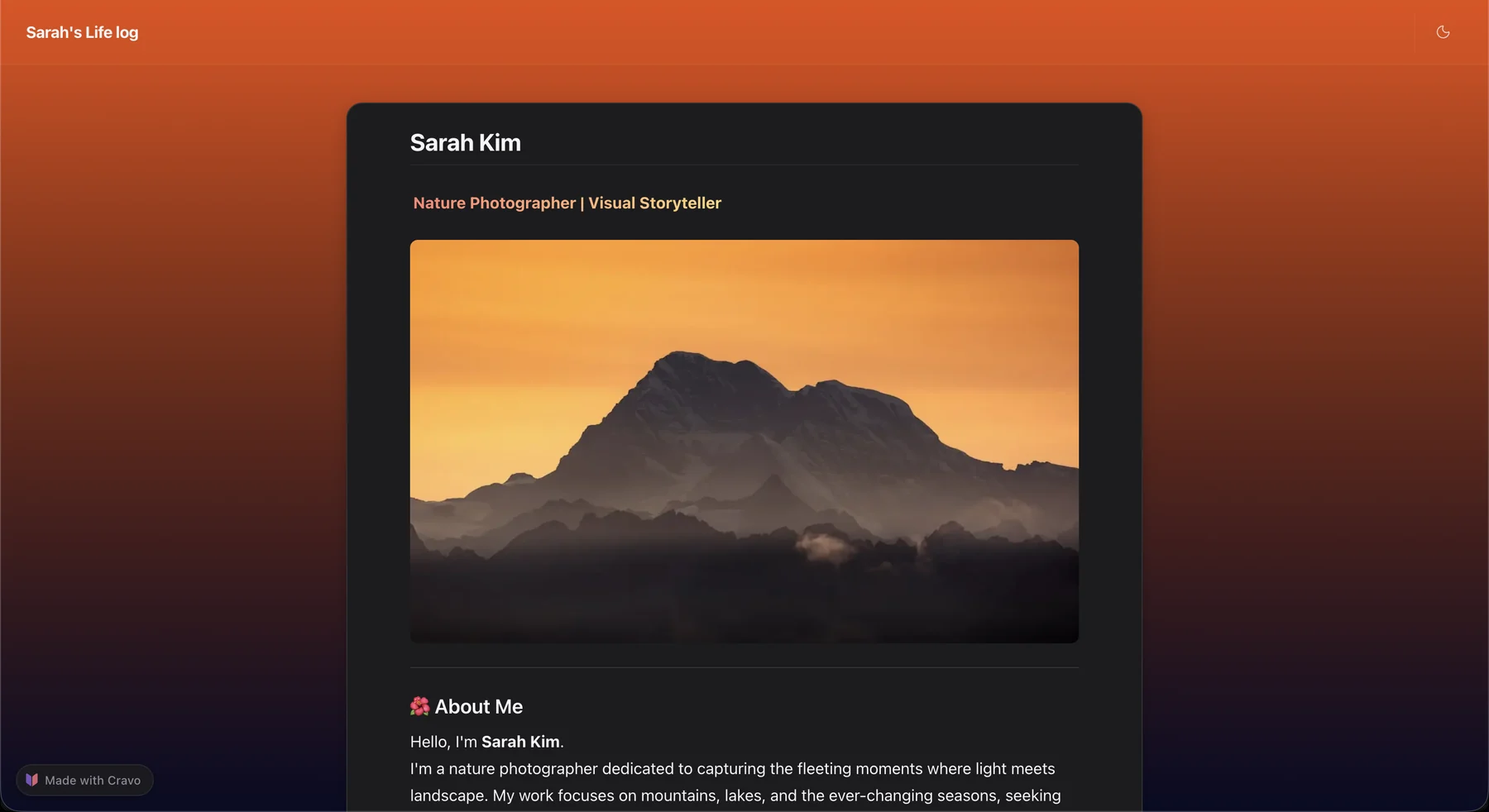 Cravo published website capture